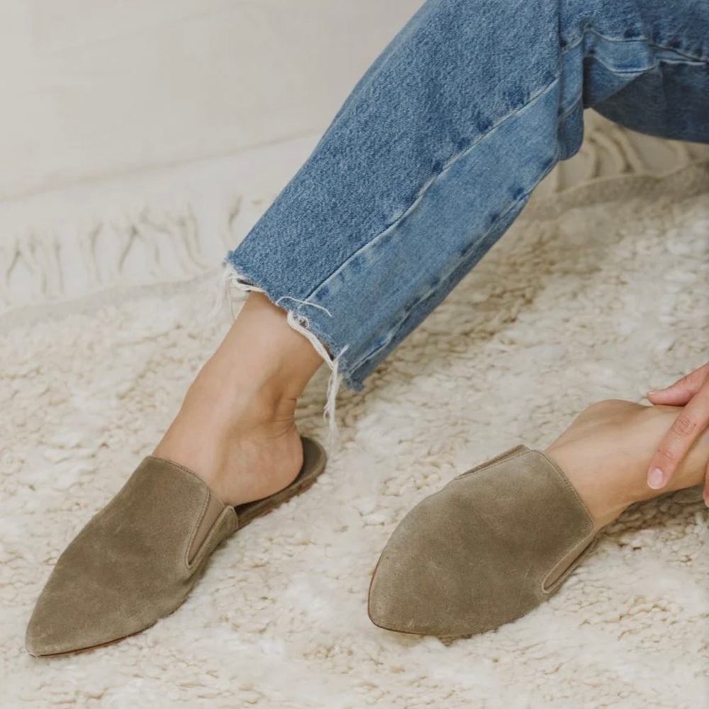 Jenni Kayne Suede Mules - Laurel Color